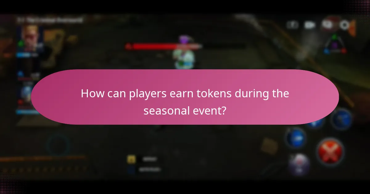 How can players earn tokens during the seasonal event?