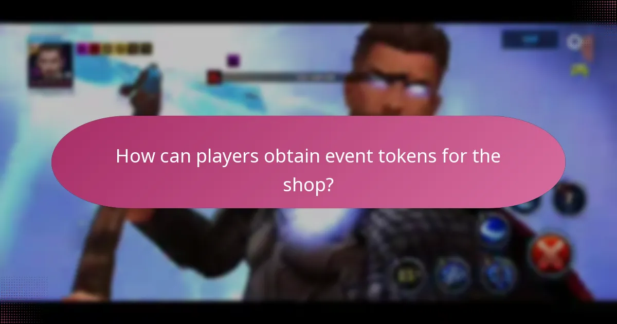 How can players obtain event tokens for the shop?